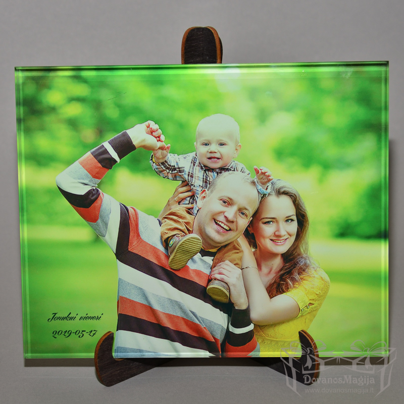 Stiklinis foto rėmelis 28 UV spauda, foto rėmelis,