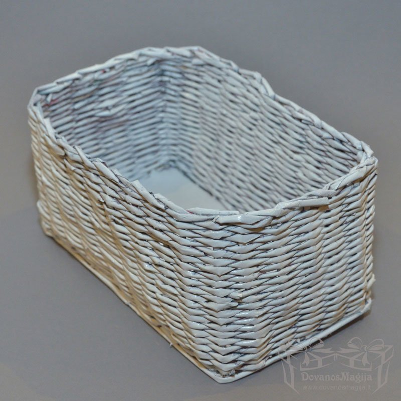 Pinti krepšeliai 6 Pinti krepšeliai, Pintas krepšelis stačiakampis