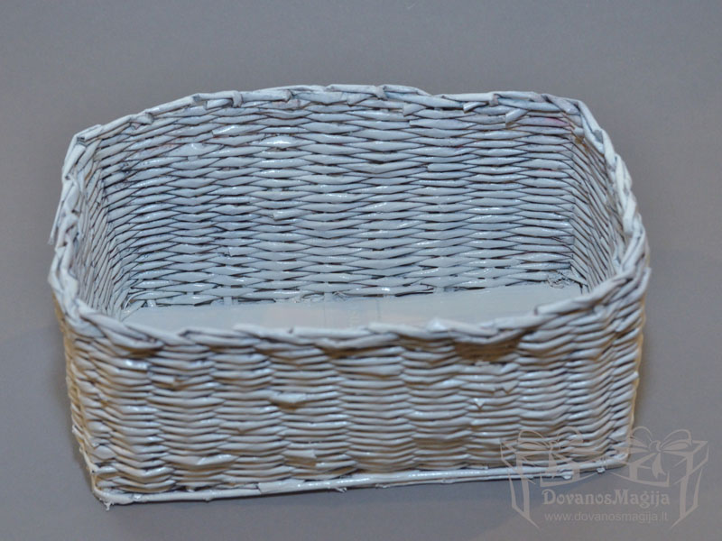 Pinti krepšeliai 5 Pinti krepšeliai, Pintas krepšelis stačiakampis