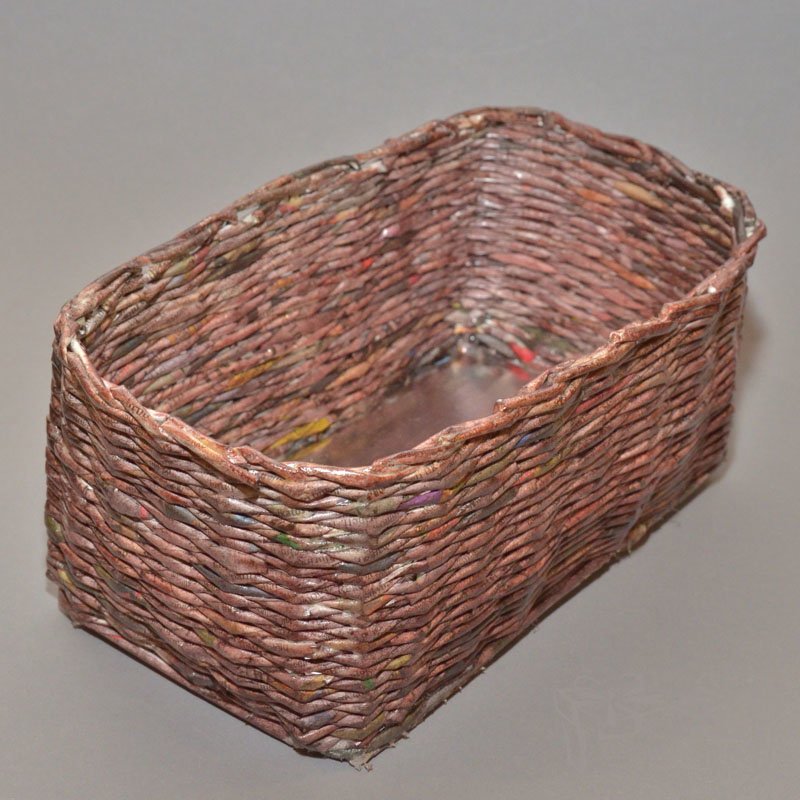 Pinti krepšeliai 3 Pinti krepšeliai, Pintas krepšelis stačiakampis