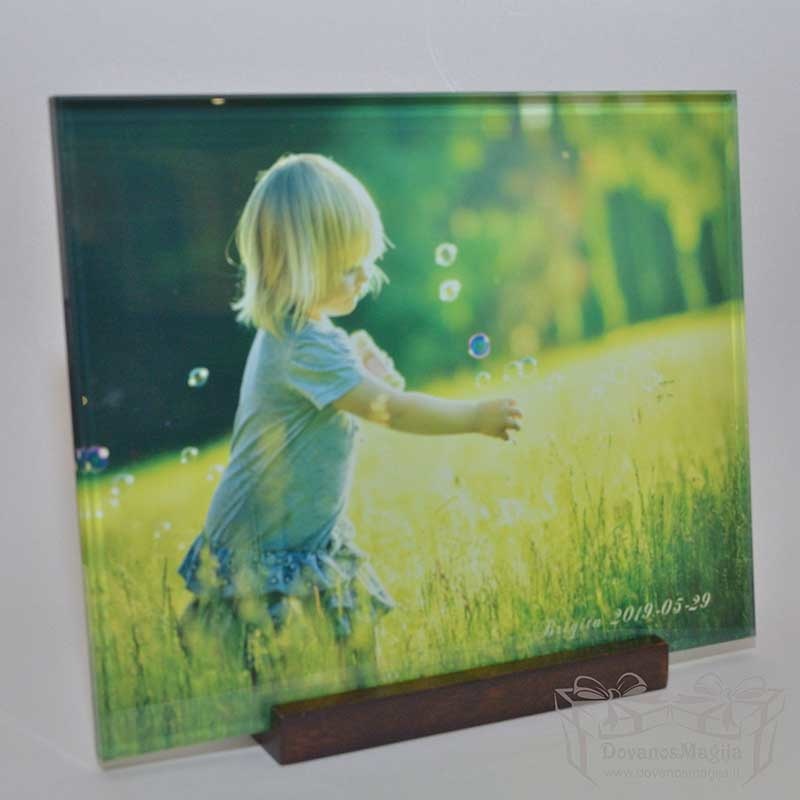 Stiklinis foto rėmelis 18 nuotrauka ant stiklo, dovana Valentino dienai