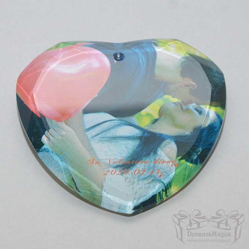 Užrakinkite prisiminimus stikle 4 foto ant stiklo nuotrauka ant stiklo, dovana Valentino dienai, Širdelė