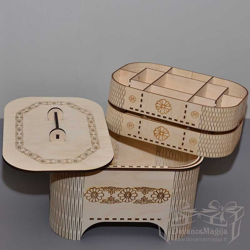 Medinė papuošalų dėžutė 01 4 medinė papuošalų dėžutė, medinė papuošalų dėžutė, Medinės Dovanos iš plokštės