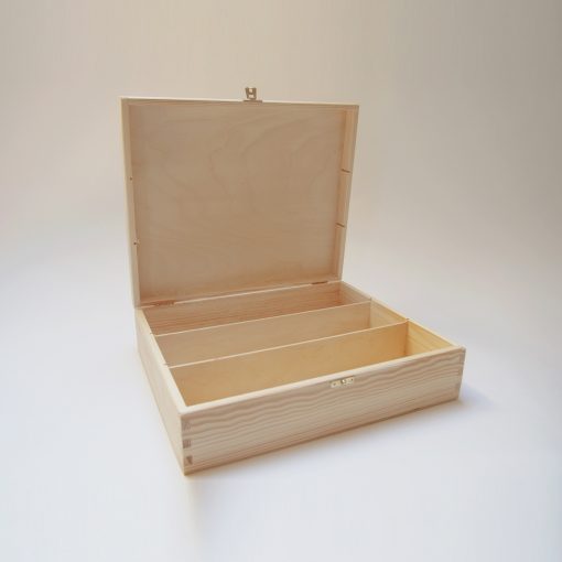Medinė dėžutė stačiakampė 36x30x10cm