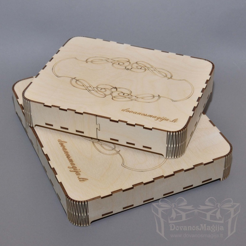 Medinė dėžutė stiklui