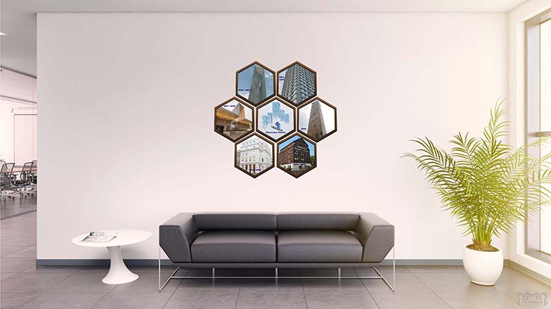 Šešiakampis foto rėmelis fotokorys