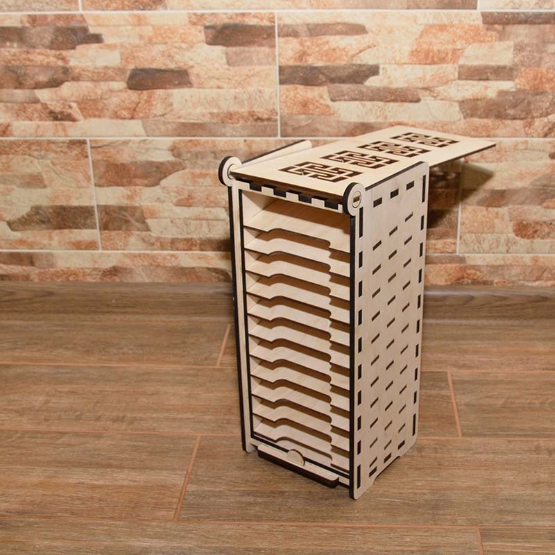 Medinė dėžutė pavyzdžiams 35x14x15cm 4 Medinė dėžutė pavyzdžiams 35x14x15cm