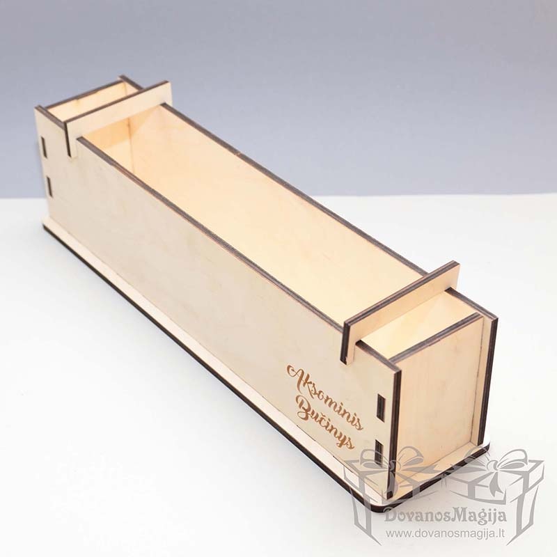 Medinė dėžutė muilo gamybai 38x7x10cm išardoma