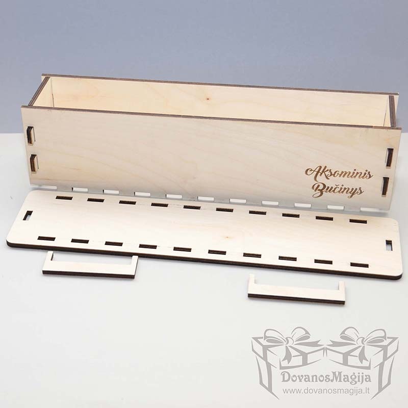 Medinė dėžutė muilo gamybai 38x7x10cm išardoma