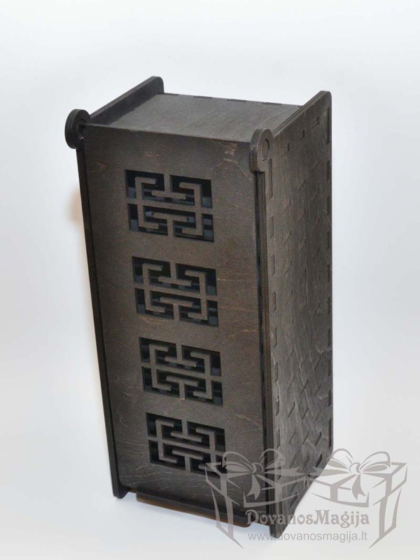 Medinė dėžutė pavyzdžiams 35x14x15cm dažyta