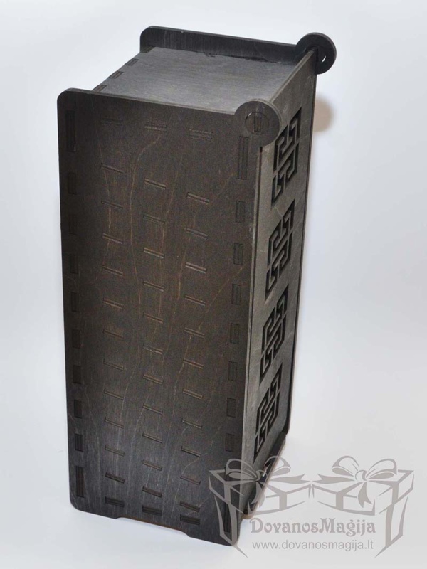 Medinė dėžutė pavyzdžiams 35x14x15cm dažyta