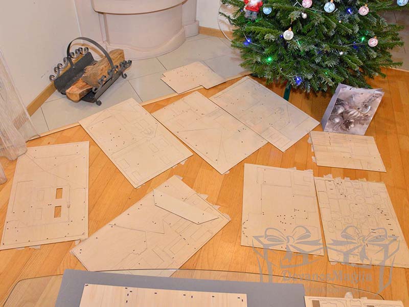 Medinis konstruktorius lėlių namas 40x60x30cm 12 Medinis konstruktorius lėlių namas 40x60x30cm