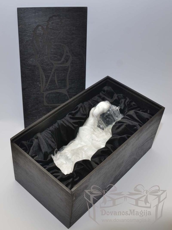 Medinė dėžutė statulėlei su indeklu 37x20xh20cm