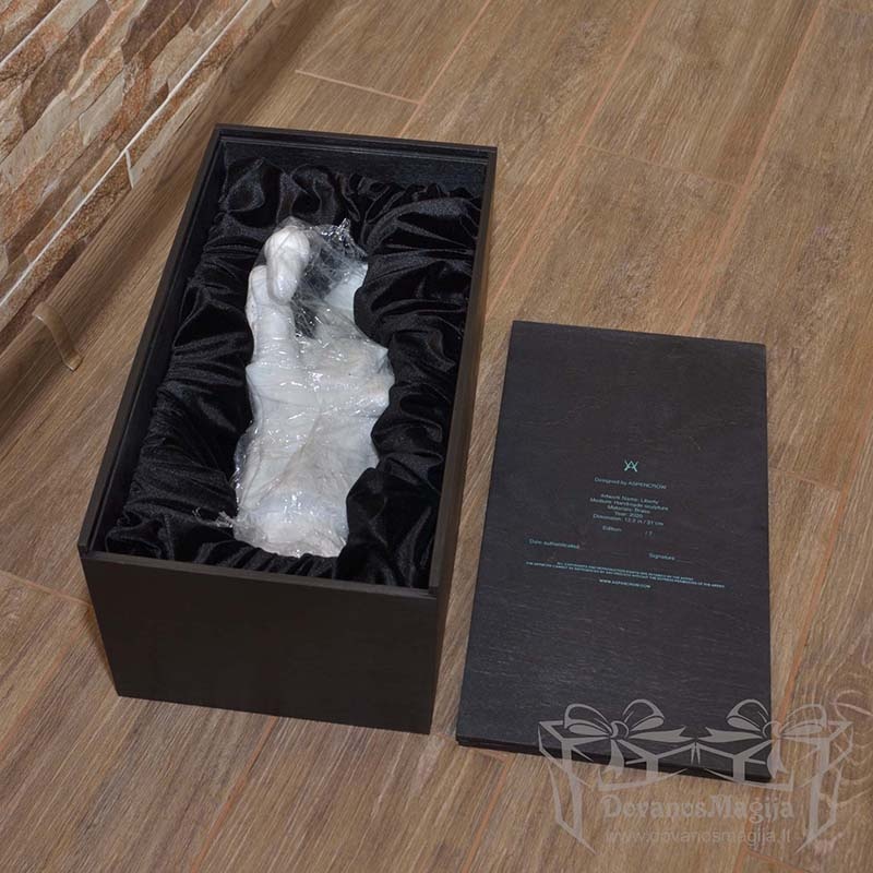 Medinė dėžutė statulėlei su indeklu 37x20xh20cm 9 Medinė dėžutė statulėlei su indeklu 37x20xh20cm