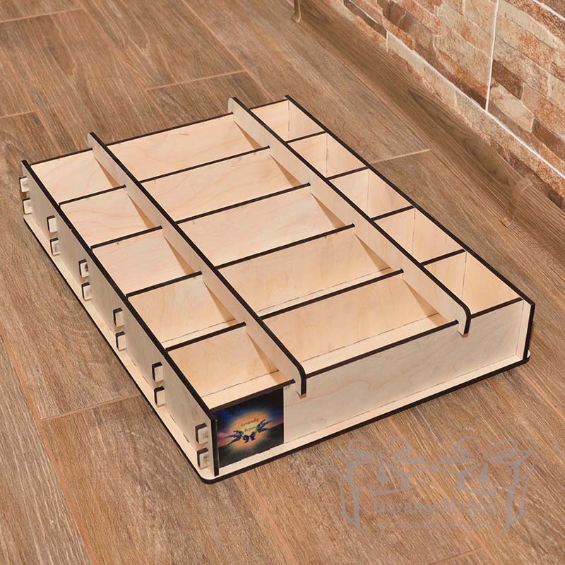 Medinė dėžutė muilo gamybai 34x9xh7cm X5 išardoma penkiavietė