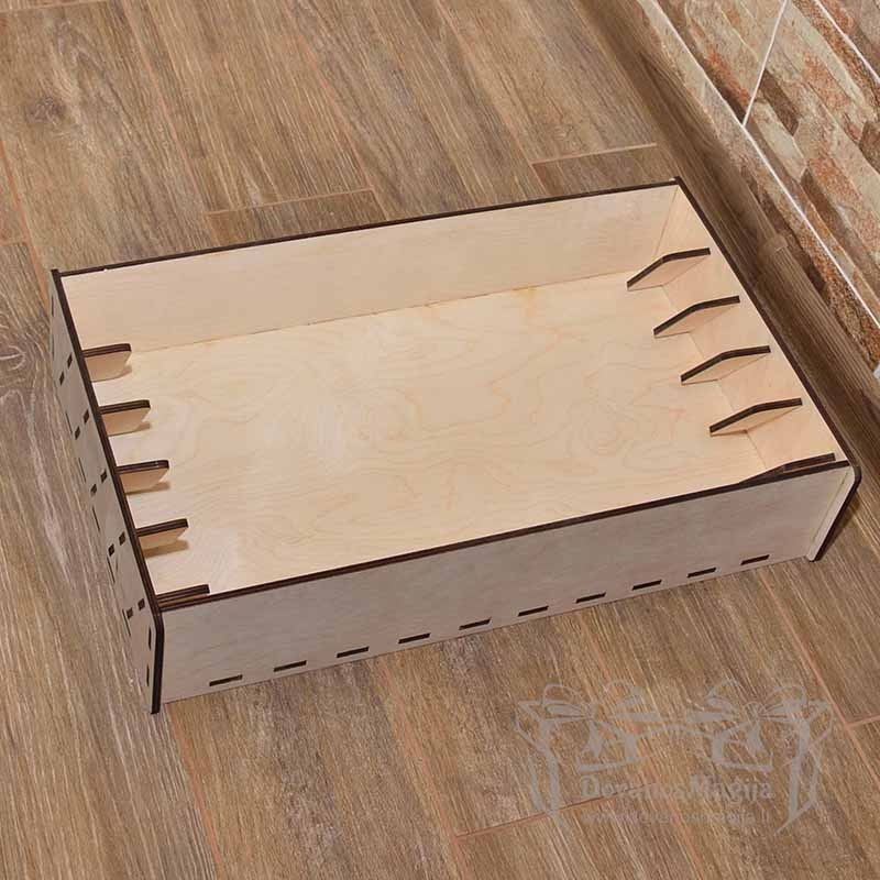 Medinė dėžutė pavyzdžiams 52x20x10cm 5skyriai 7 Medinė dėžutė pavyzdžiams 52x20x10cm 5skyriai