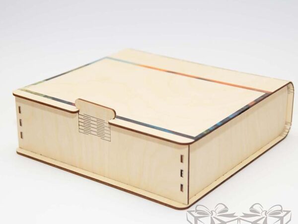 Chalange 1000, medinė dėlionė, Medinė dėžutė knyga dėlionei 22x22x6cm