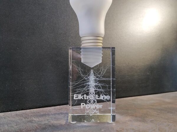 3D Apdovanojimas Lemputė 6x6x10cm