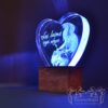 2D Apdovanojimas Širdis H20cm su LED