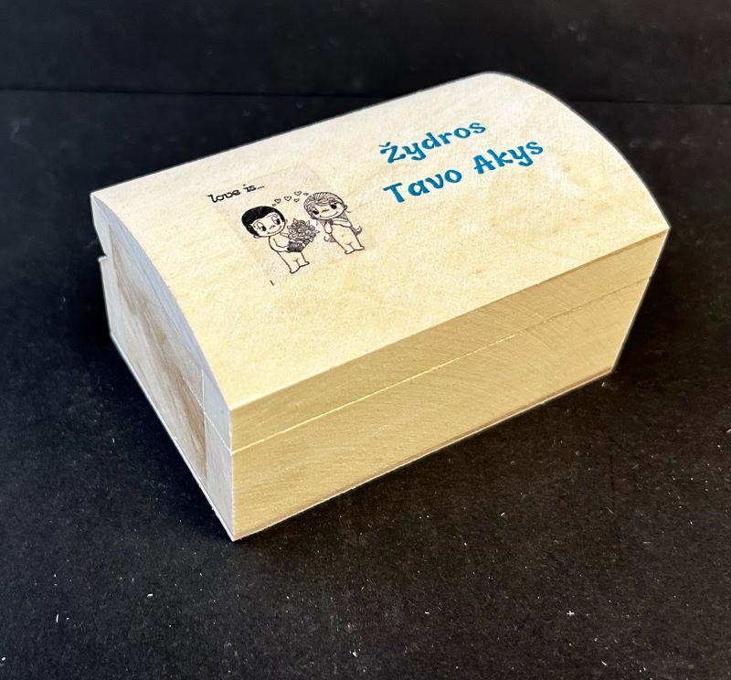Naujoji spaudos kokybė 10 Medinė dėžutė skrynelė 9x6xh5cm su spauda ir indėklu